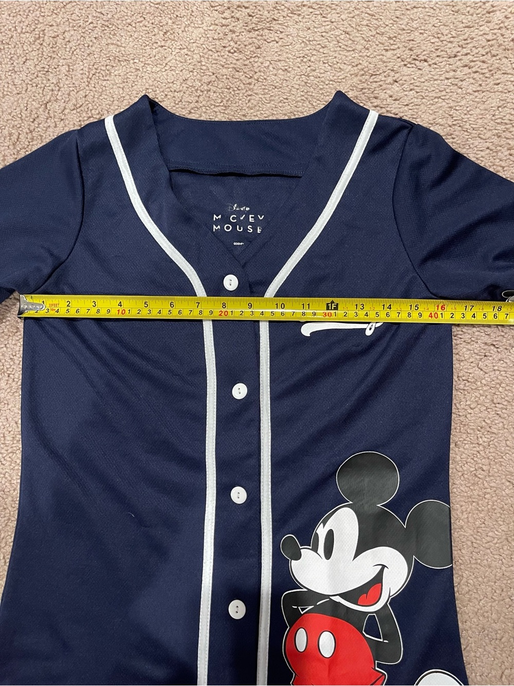 DISNEY Mickey Mouse Women's Baseball Jersey Shirt - Picture 4 of 8